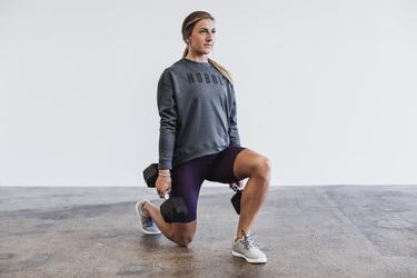 Nobull Crew Women's Sweatshirts Deep Grey | Australia (LP6534)